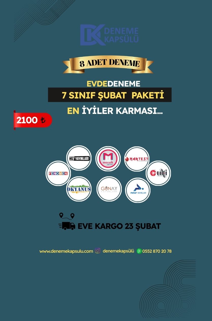 7 Sınıf Şubat Paketi 8 Adet