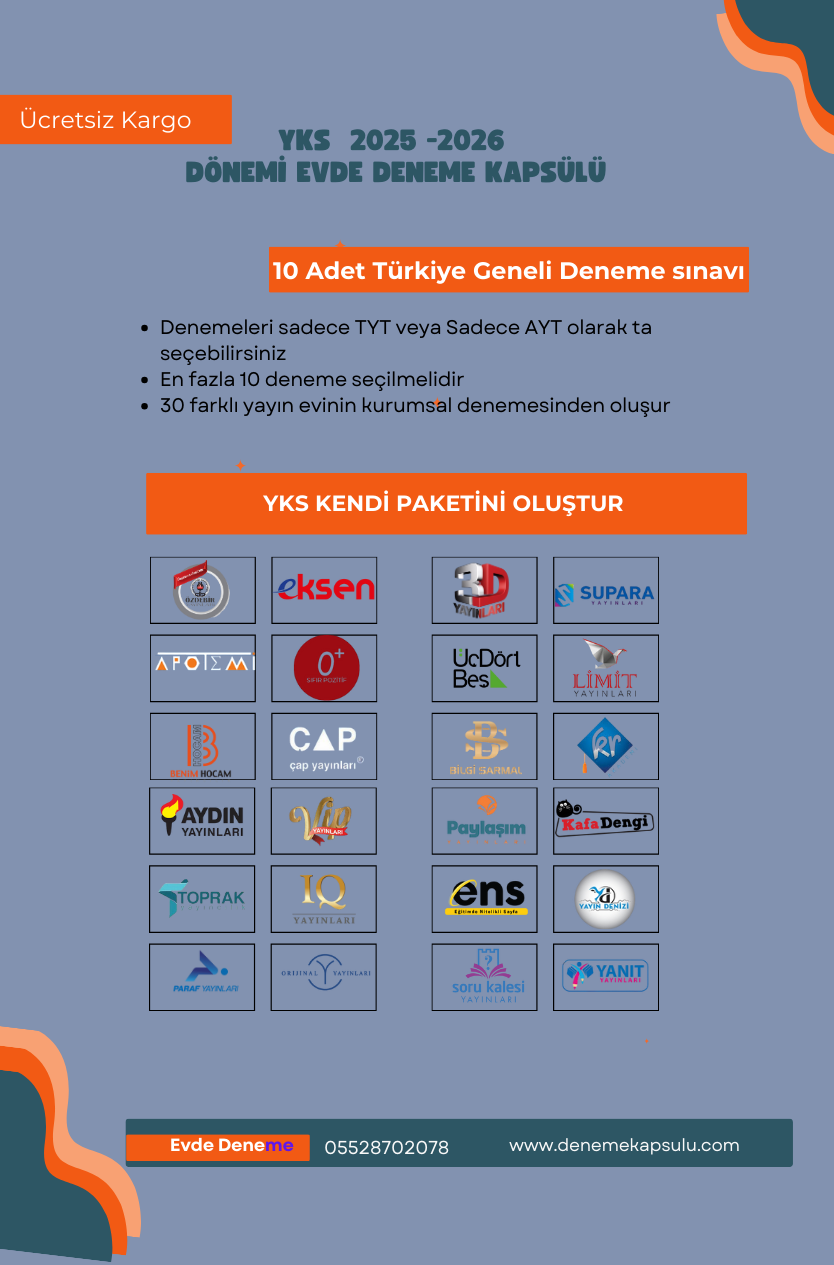 Yks Kendi Paketini Oluştur! (toplam 14 Adet Deneme Seçilmelidir!)