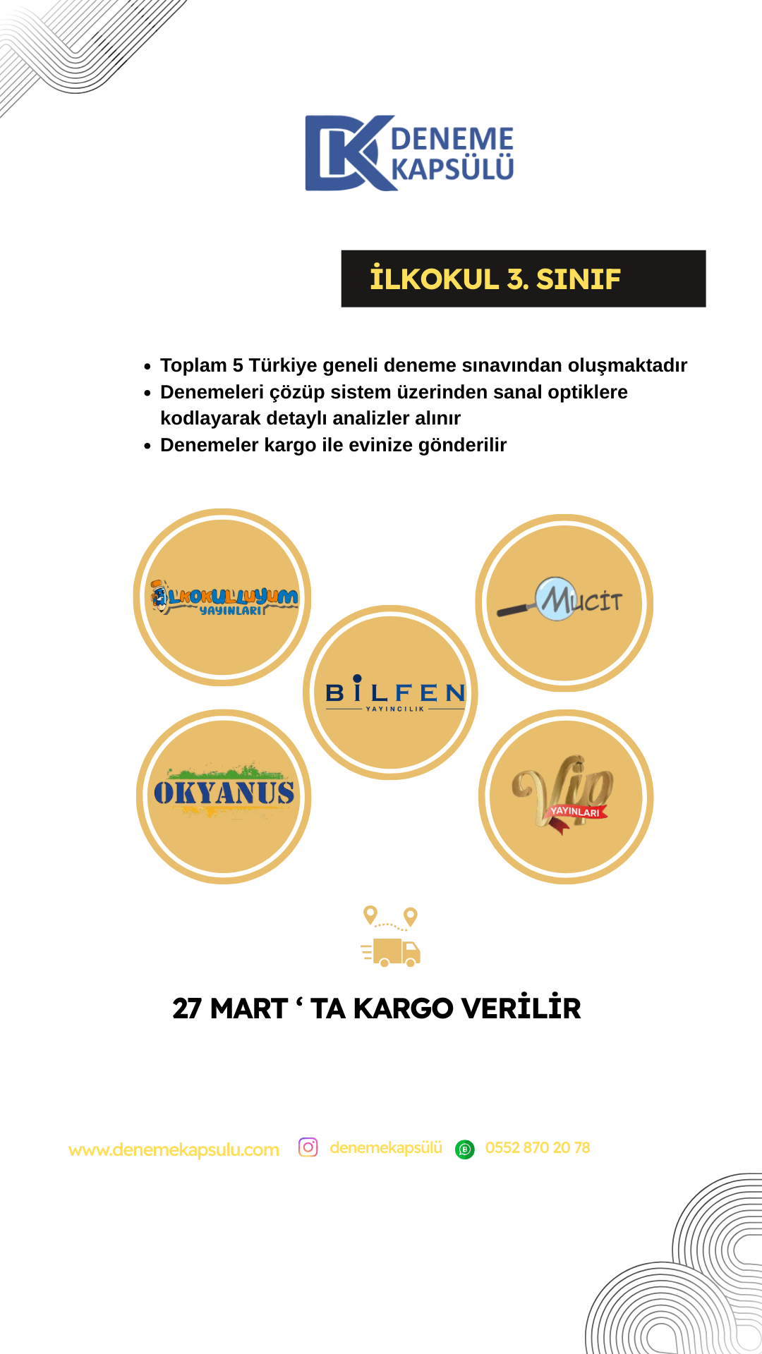 3 Sınıf Mart Paketi 5 Adet