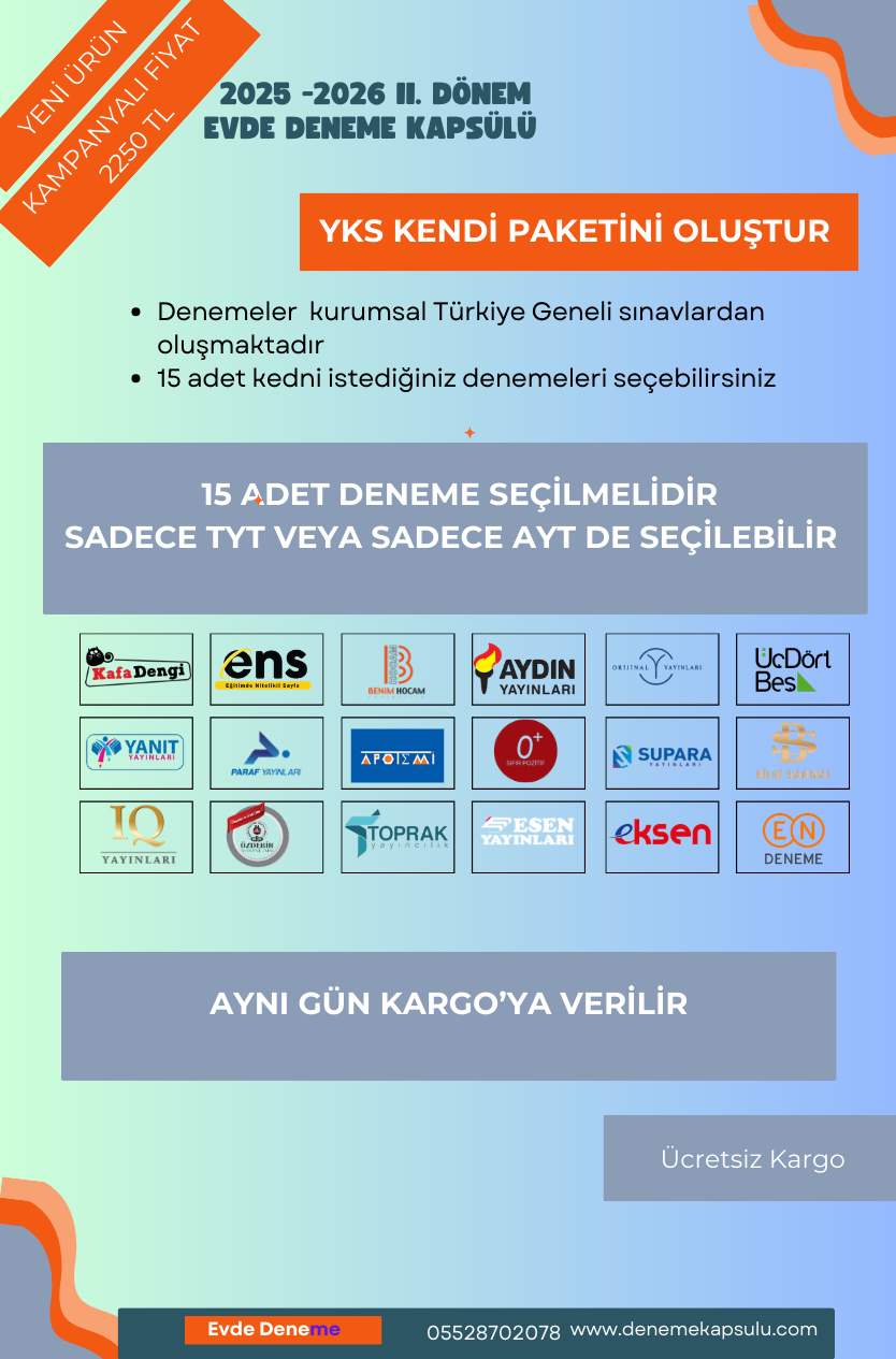 Yks Kendi Paketini Oluştur 15 Adet