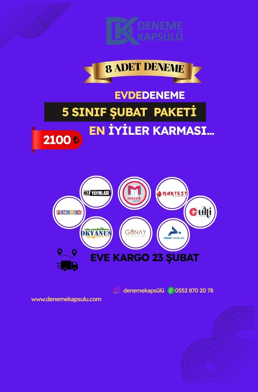 5. Sınıf Şubat Paketi 8 Adet