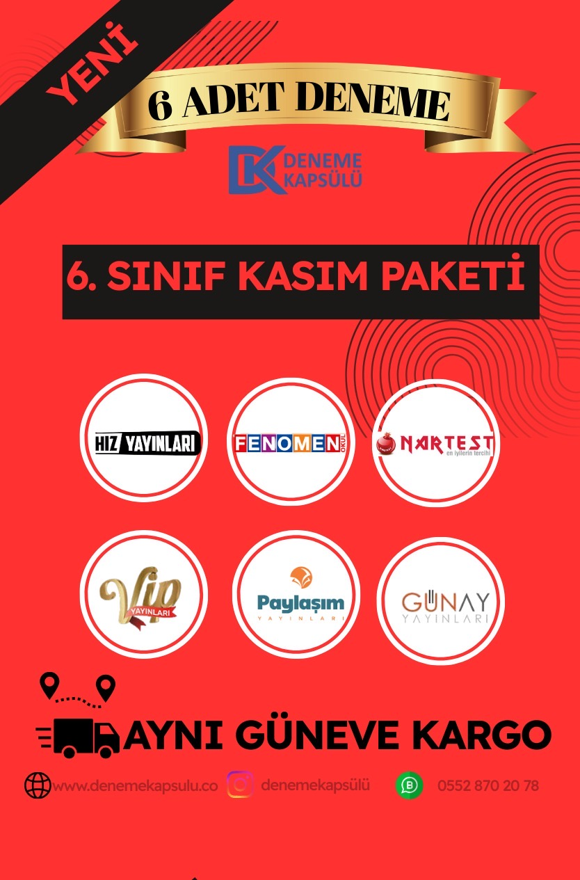 6. Sınıf Kasım 6lı Yogun Talep Alfa Paketi