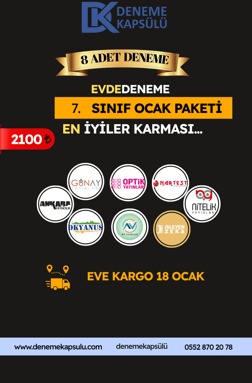 7 Sınıf Türkiye Geneliocak Paketi 8 Li