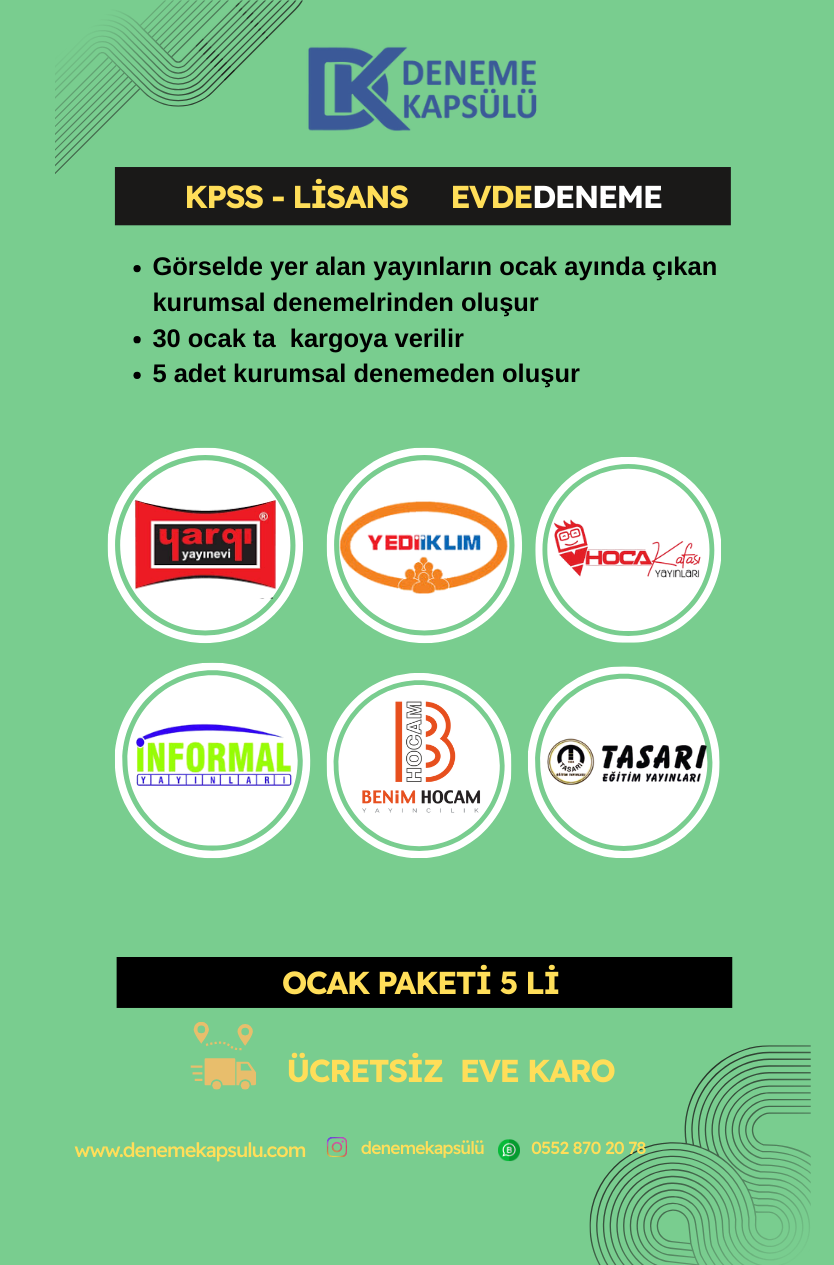 Kpss Lisans Ocak Ayı 5 Li Türkiye Geneli