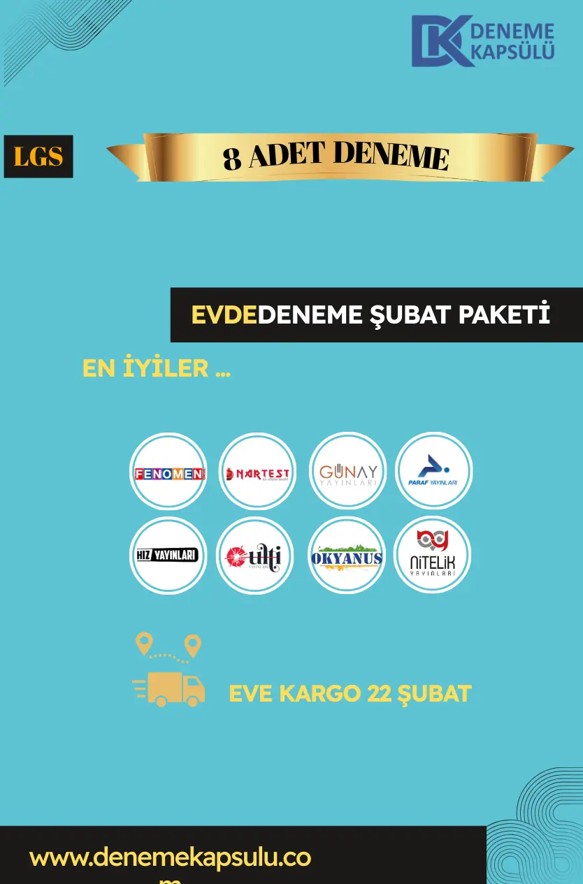 Şubat Ayı Türkiye Geneli Lgs Deneme Paketi 8 Li