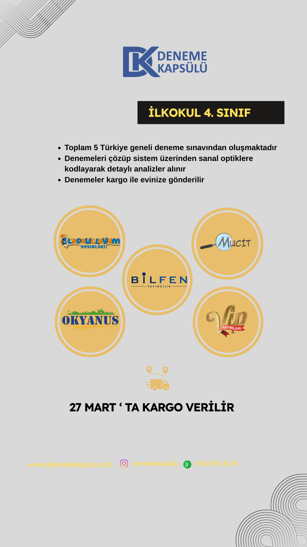 4 Sınıf Mart Paketi 5 Adet