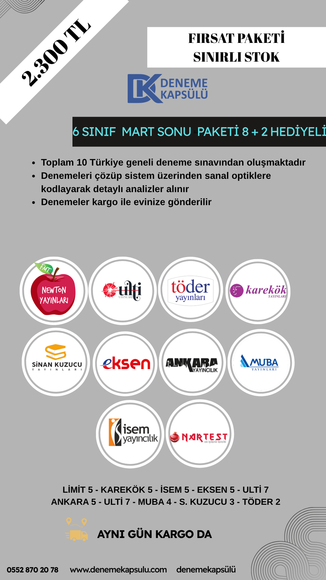 6 Sınıf Türkiye Geneli 10 Lu Fırsat Paketi