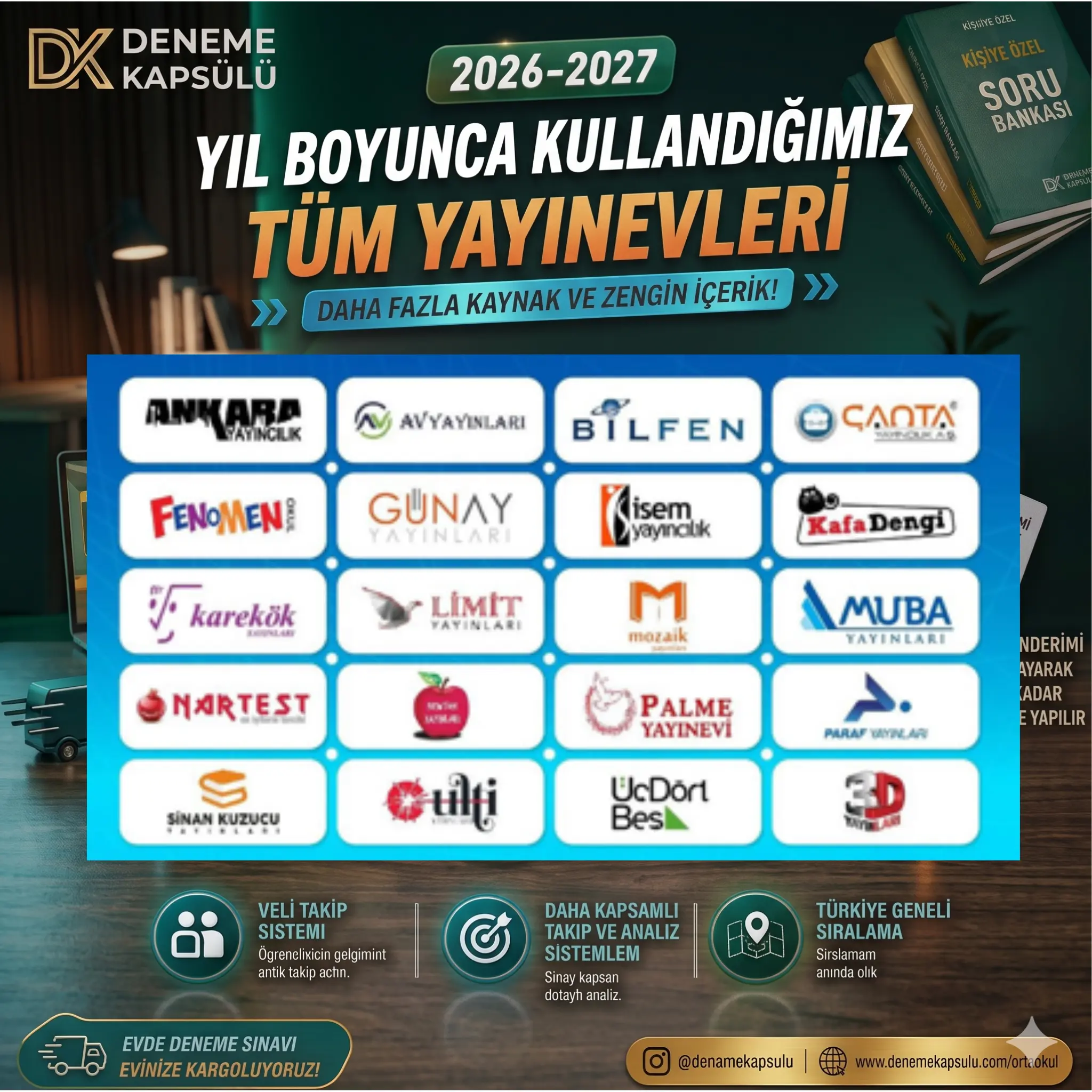 (2026 - 2027) 5. Sınıf Yıllık Deneme Kulübü 48 Li + Iki Adet Kişiye Özel Soru Bankası-detail