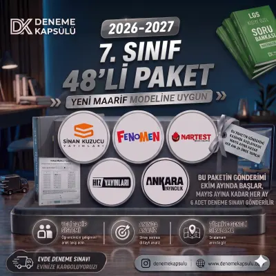 (2026 - 2027) 7. Sınıf Yıllık Deneme Kulübü 48 Li + Bir Adet Kişiye Özel Soru Bankası 1