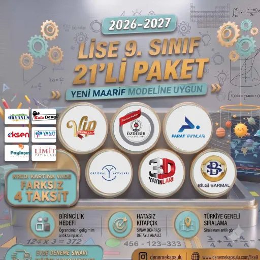 9 Sınıf 2026-2027 Dönemi Türkiye Geneli Deneme Paketi 21 Lı Deneme Paketi Kredi Kartına Vade Farksız 4 Taksit 1