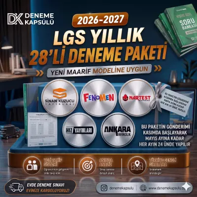 Lgs 2026-2027 Dönemi Türkiye Geneli Deneme Paketi + Kişiye Özel Soru Bankası 28 Li 1