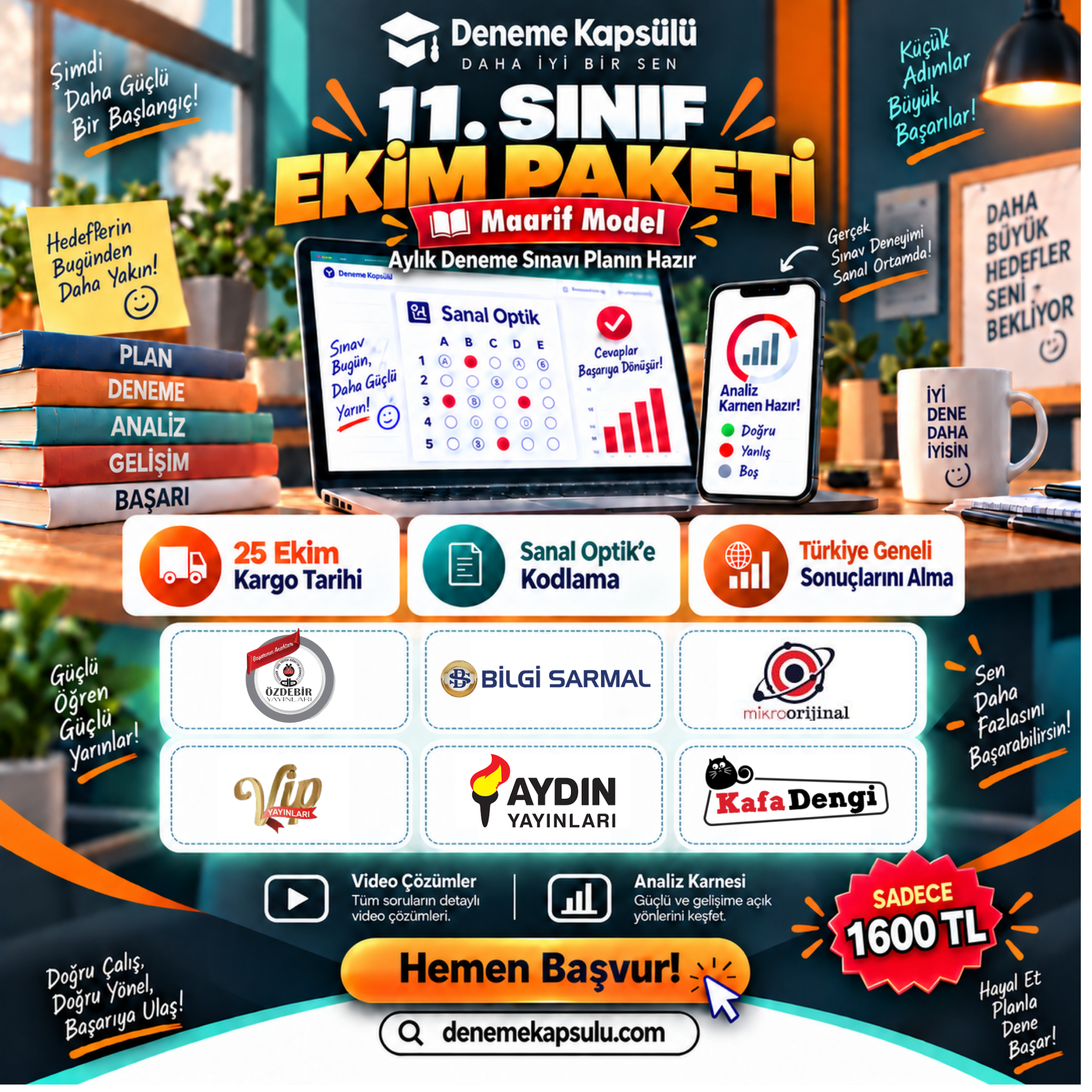 11 Sınıf Türkiye Geneli Deneme Paketi 6 Lı