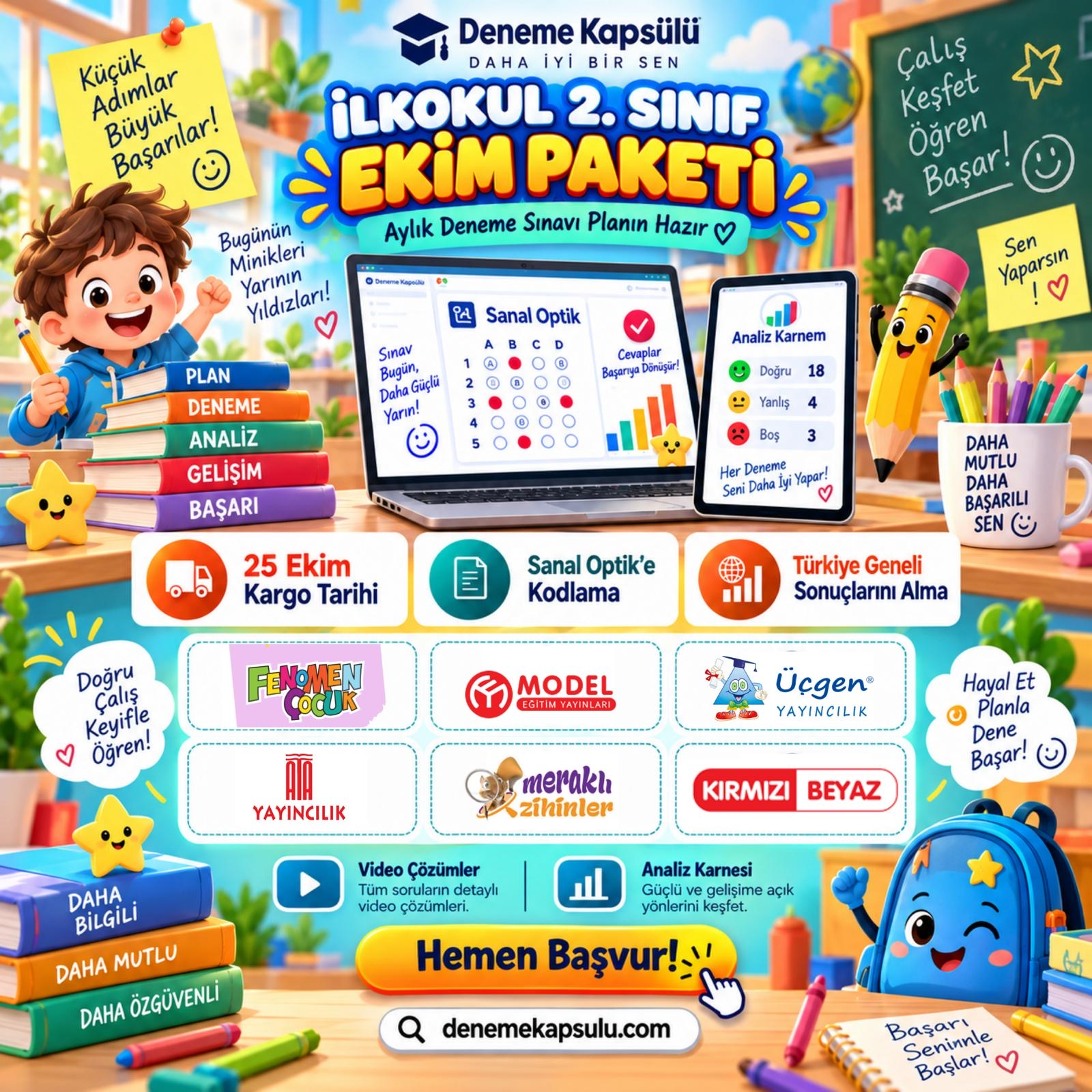 2 Sınıf Türkiye Geneli Deneme Paketi 6 Lı