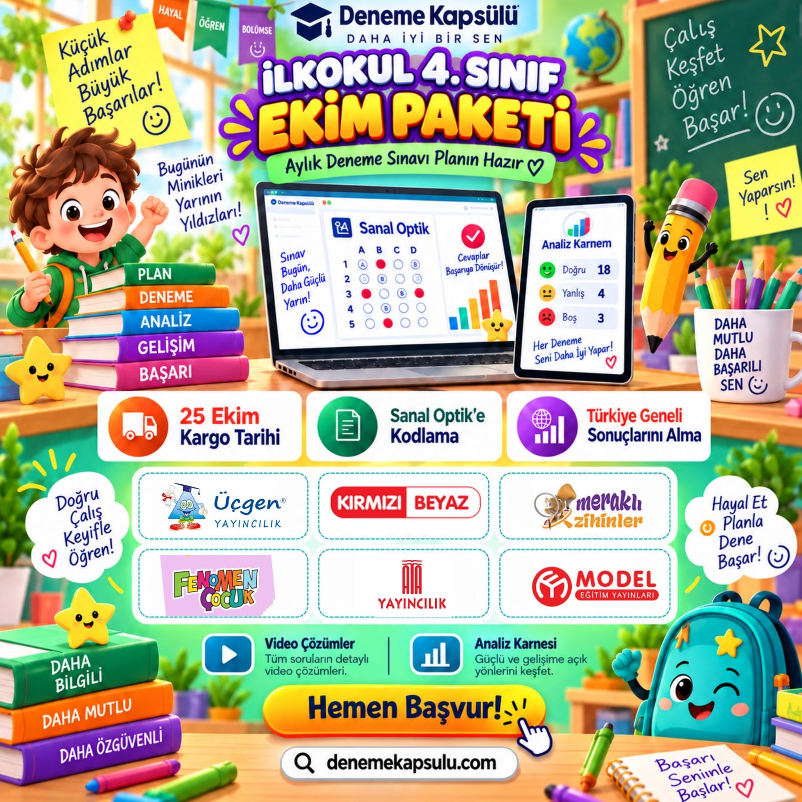 4. Sınıf Türkiye Geneli Deneme Paketi 6 Lı