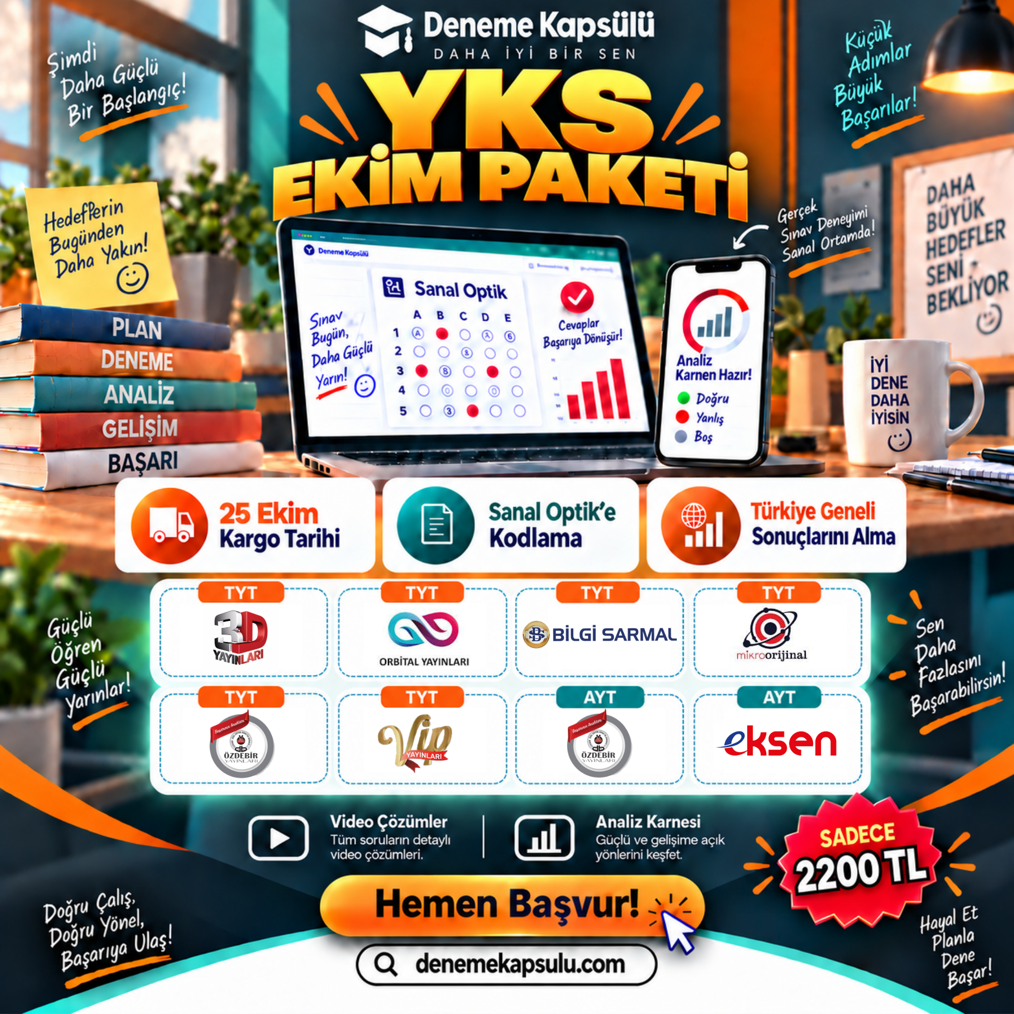 Yks Evde Deneme Ekim Paketi 6 Tyt 2 Ayt