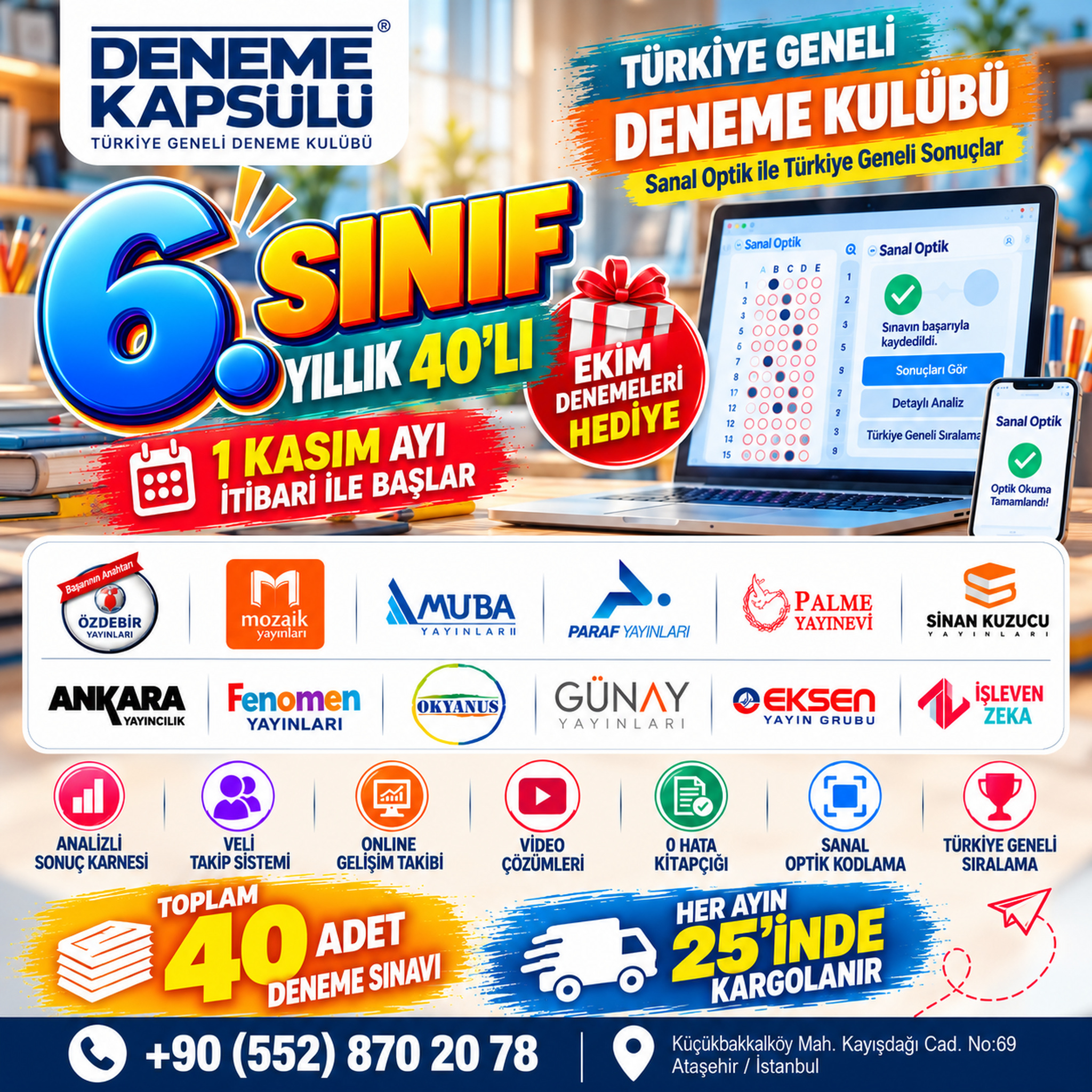 6 .sınıf Yıllık Paket Kasım Ayı Itibari Ile 40 Lı Türkiye Geneli