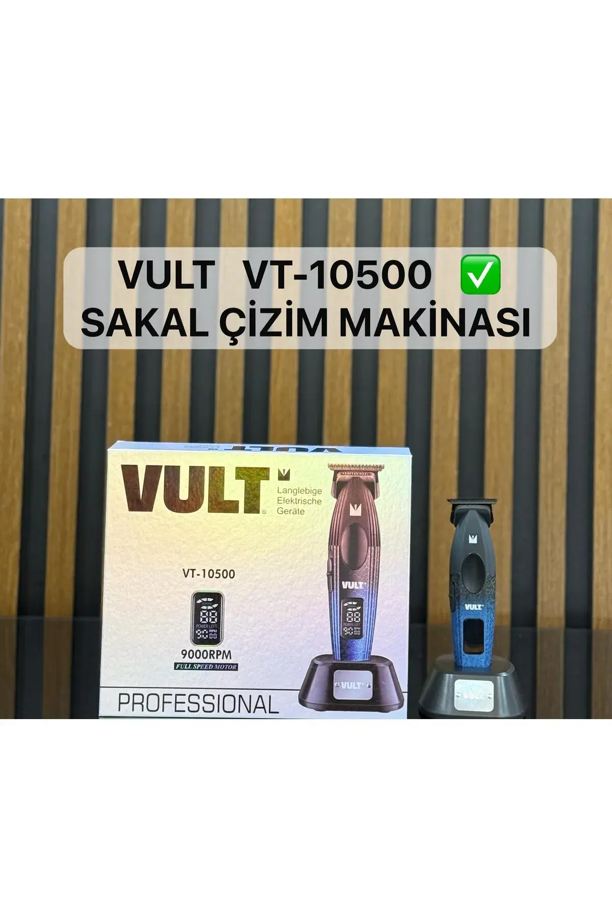 Vt-10500 Profesyonel Sakal Traş Makinesi Ense Ve Sakal Çizim Diğital Göstergeli Ve Kademeli