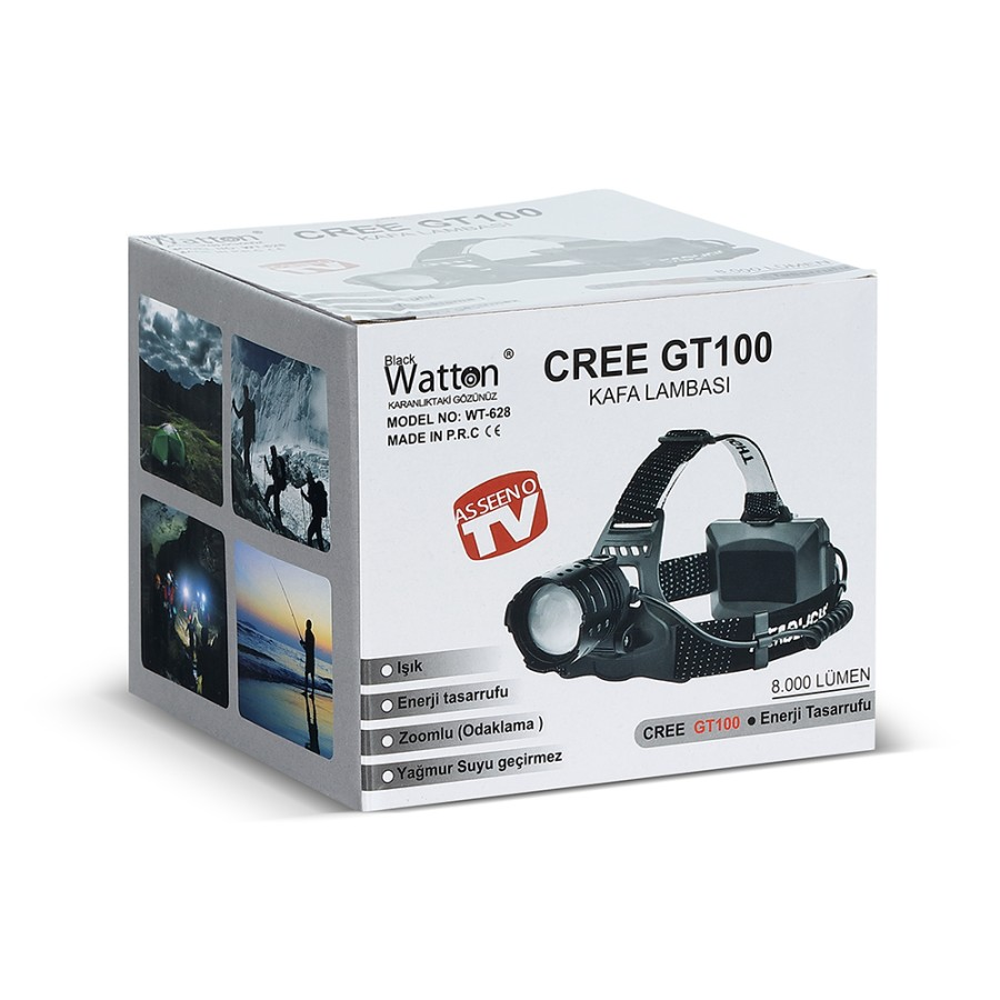 Gt100 Led Şarjlı Kafa Lambası Wt-628