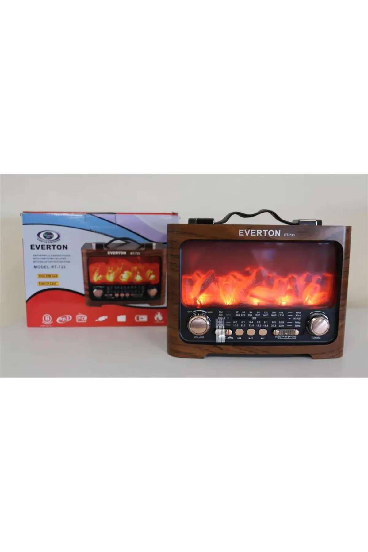 Rt-733 Bluetooth Fm-usb-tf-aux Şarjlı Nostaljik Radyo