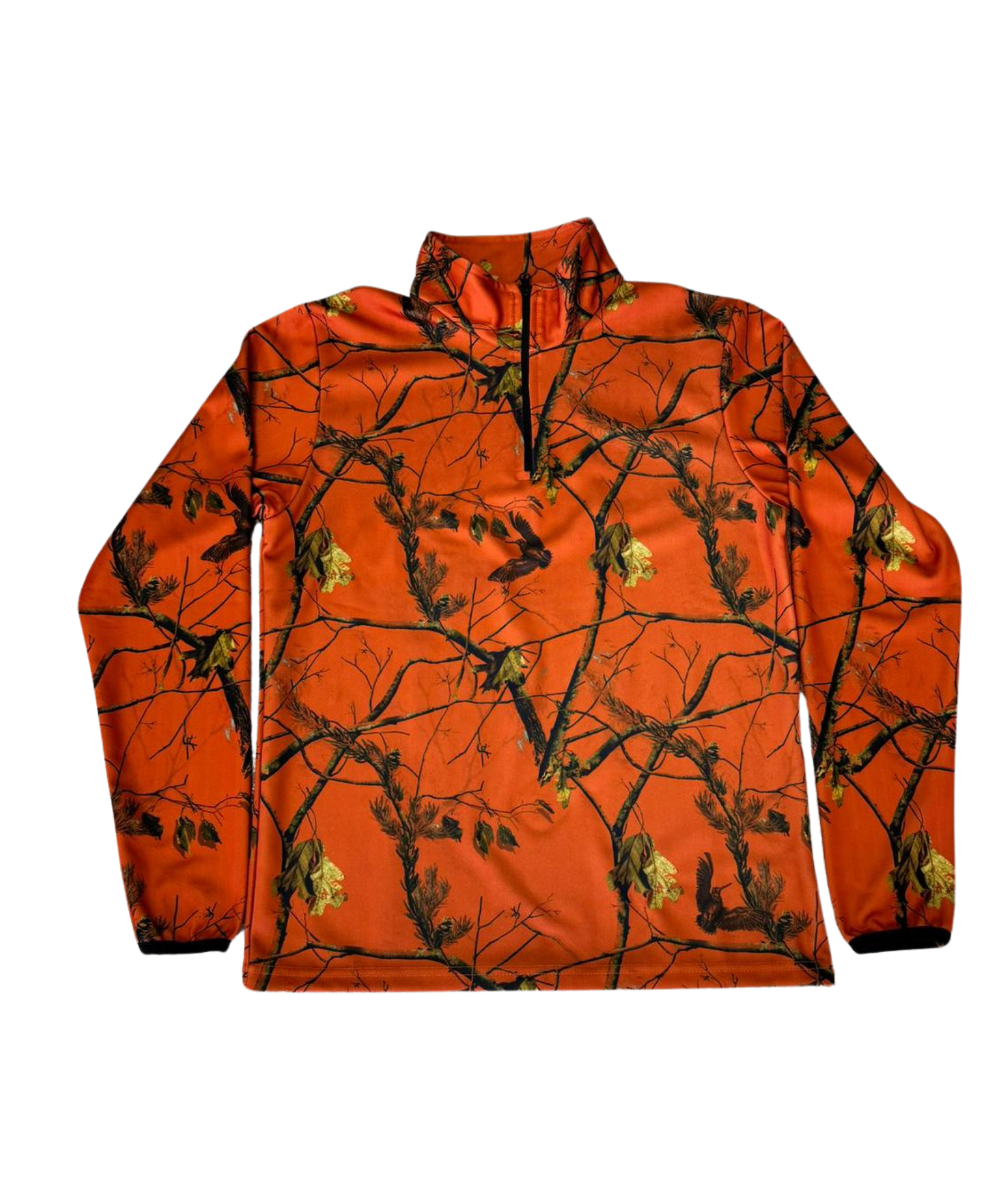 Yarım Fermuarlı Orman Desenli