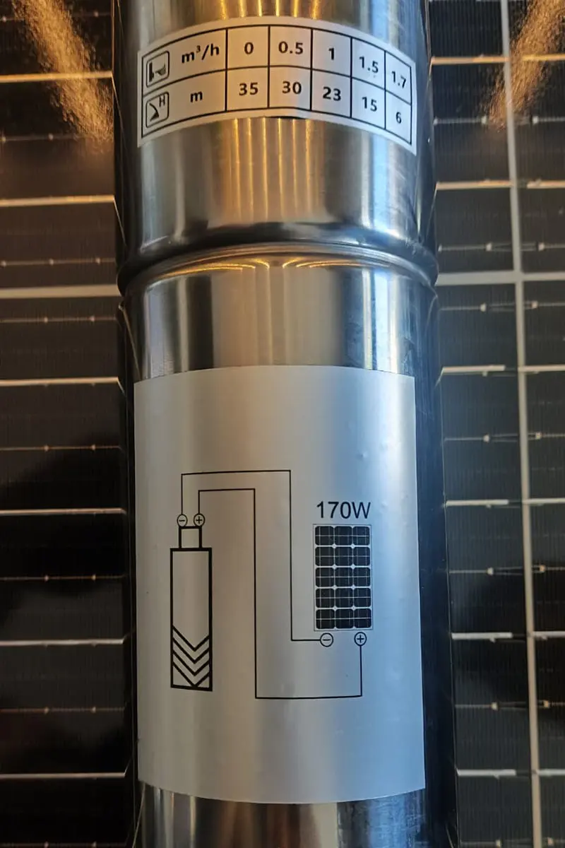 12 Volt 150 Watt 3 Inch Helezonlu Maks 35 Metre 1.5 Ton Serisi Dc Dalgıç Pompa-detail