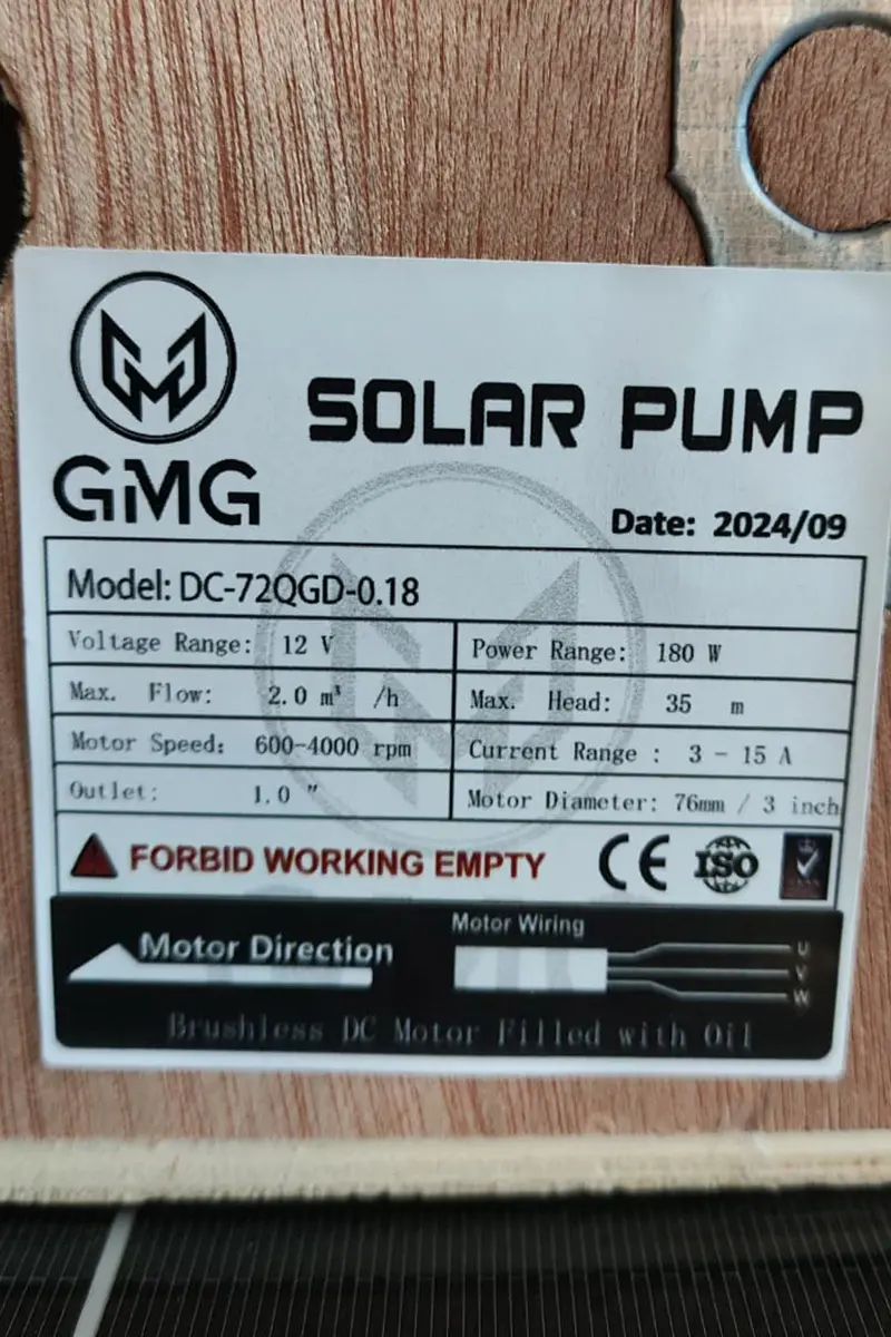 12 Volt 180 Watt Maks 35 Metre 2 Ton Serisi 3 Inch Helezonlu Sürücülü Su Bittiğinde Otomatik Durma Özelliğine Sahip Dc Dalgıç Pompa-detail