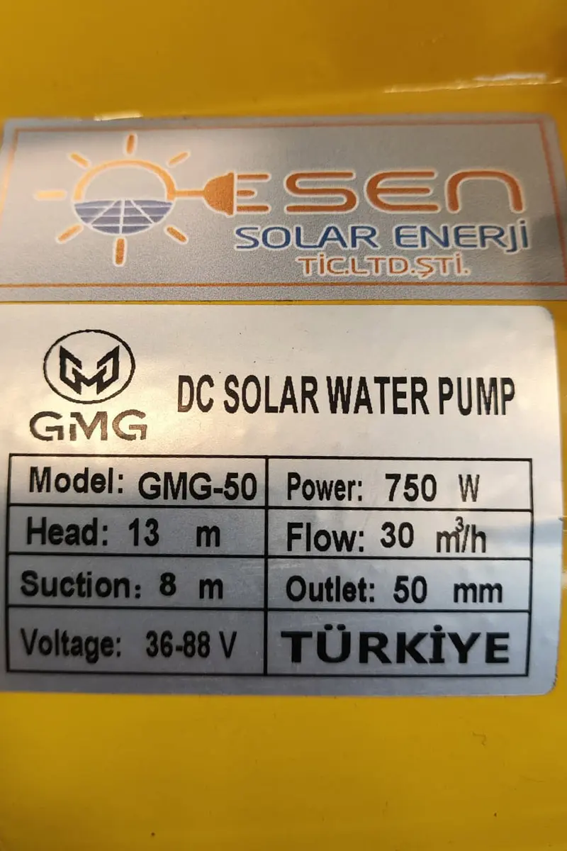 38 Volt - 88 Volt Arası Çalışabilen 750 Watt Maks. 12 Metre 30 Ton Serisi Santrifüj(salyangoz) Su Pompası-detail