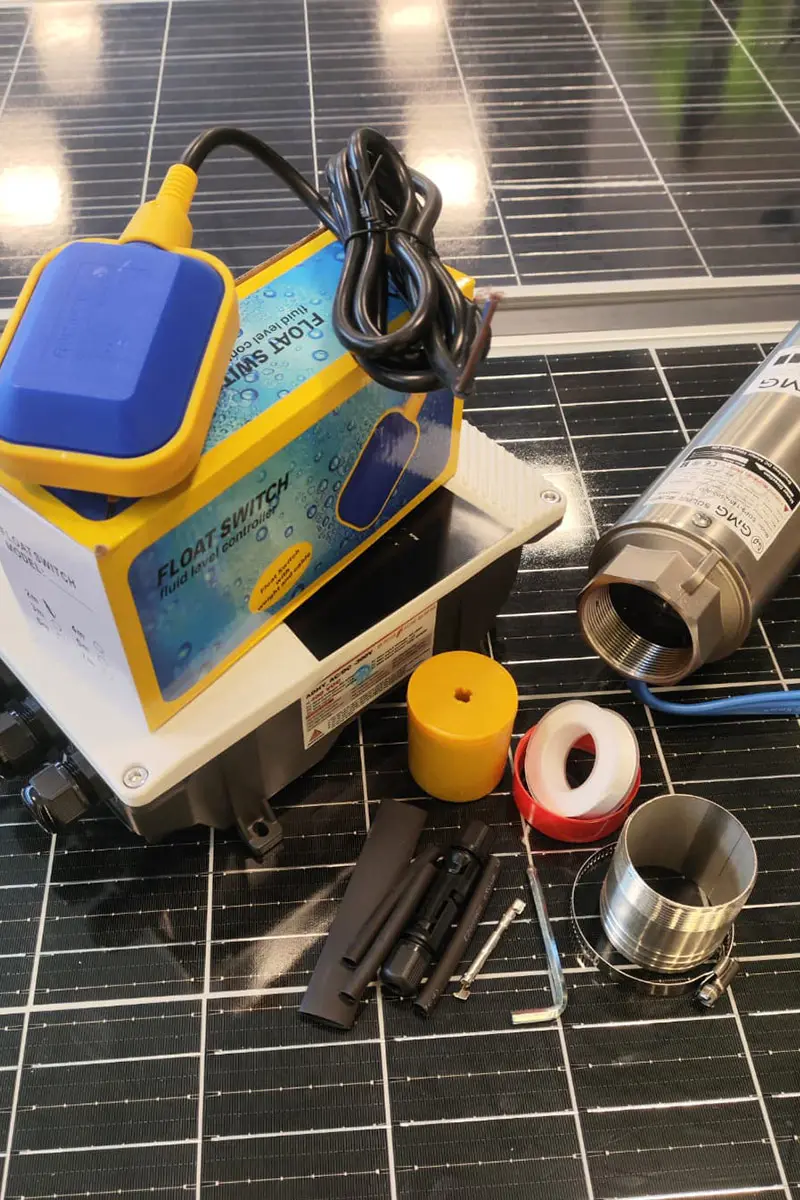 380 Volt 2500 Watt Maks 148 Metre 9 Ton Serisi 4 Inch Fanlı Sürücülü Ve Şebeke Destekli Su Bittiğinde Durma Özelliğine Sahip Şamandıralı Dc Dalgıç Pompa-detail