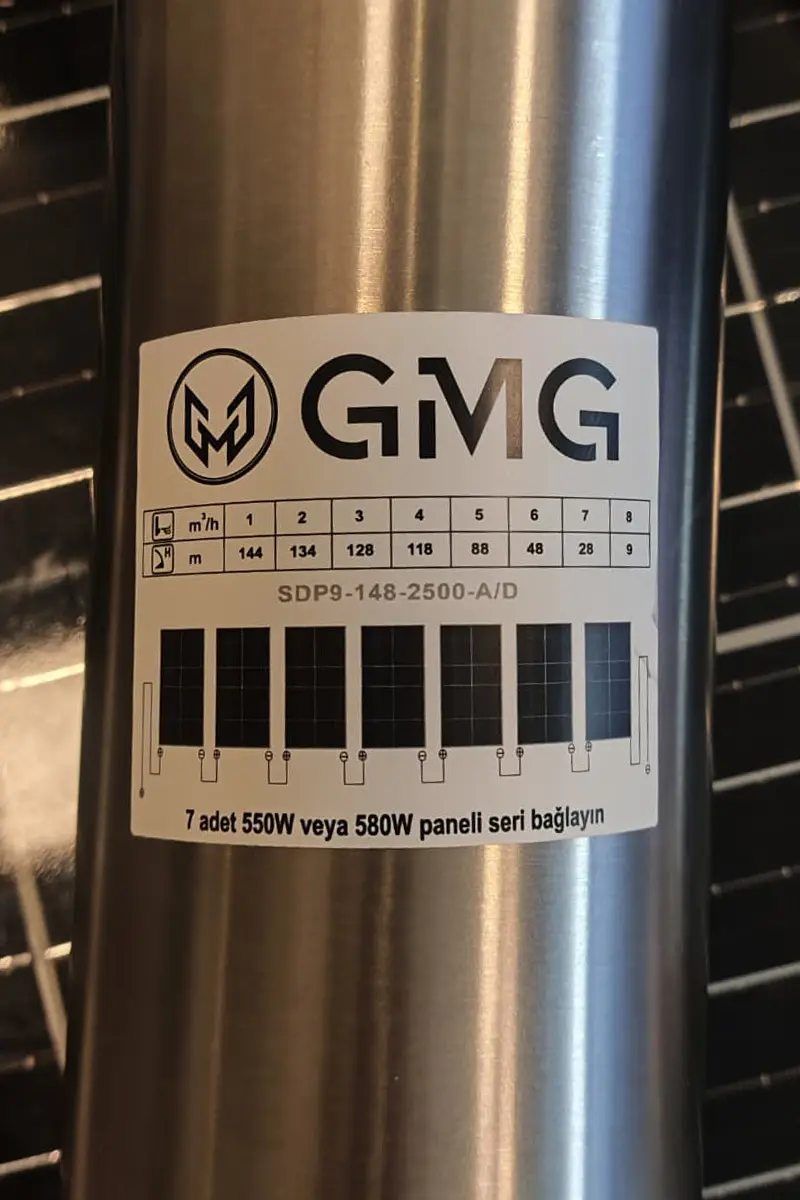 380 Volt 2500 Watt Maks 148 Metre 9 Ton Serisi 4 Inch Fanlı Sürücülü Ve Şebeke Destekli Su Bittiğinde Durma Özelliğine Sahip Şamandıralı Dc Dalgıç Pompa-detail