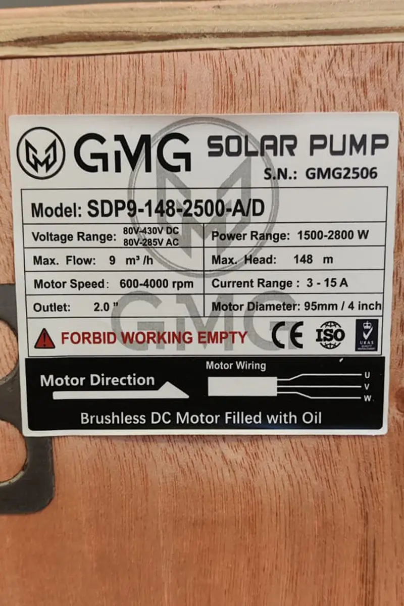 380 Volt 2500 Watt Maks 148 Metre 9 Ton Serisi 4 Inch Fanlı Sürücülü Ve Şebeke Destekli Su Bittiğinde Durma Özelliğine Sahip Şamandıralı Dc Dalgıç Pompa-detail