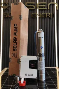60 Volt 750 Watt Maks 56 Metre 6 Ton Serisi 4 Inch Fanlı Ve Sürücülü Su Bittiğinde Durma Özelliğine Sahip Dc Dalgıç Pompa 1