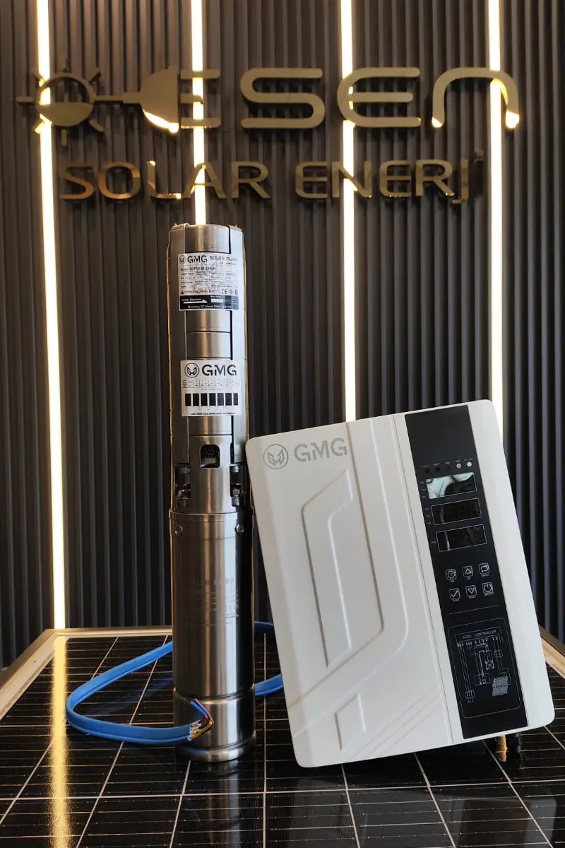 80 - 400 Volt 2500 Watt Maks 68 Metre 19 Ton Serisi 4 Inch Çelik Fanlı Çelik Gövde Sürücülü Ve Şebeke Ile Tam Hibrit Çalışabilen Su Bittiğinde Otomatik Durma Özeliğine Sahip Şamandıralı Dalgıç Pompa-detail