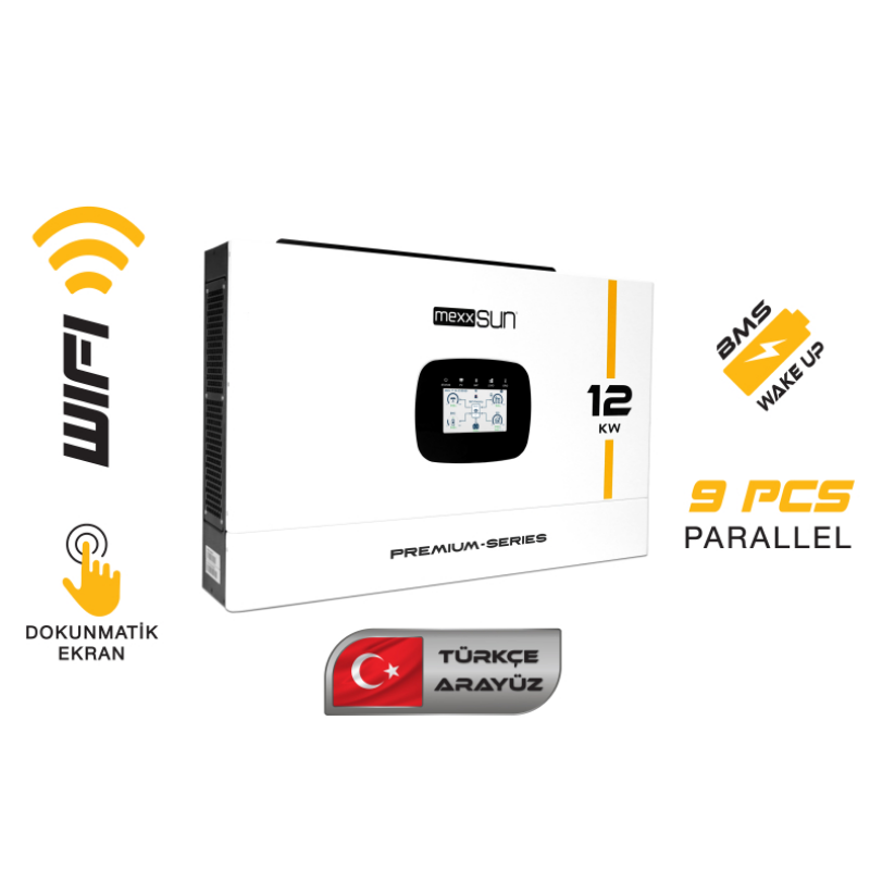 Premium 12 Kw 48v Mppt Akıllı Inverter (paralel /wi-fi/ Dual Output)